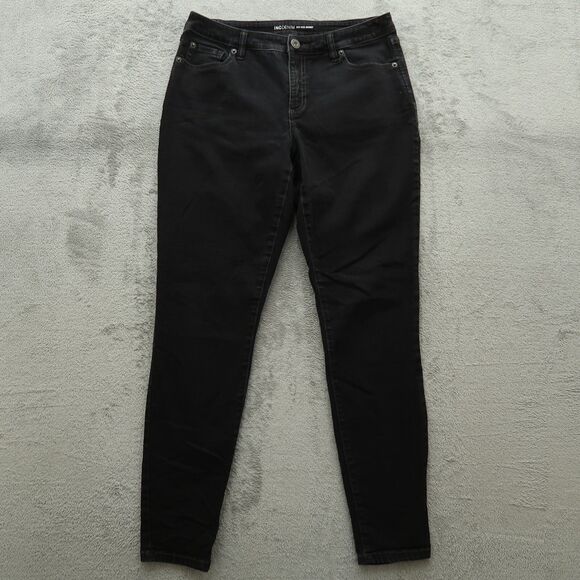 INC International Concepts Jeans Women's 4/27 Black Mid-Rise Skinny 28.5" Inseam - Picture 1 of 15